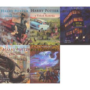 A Harry Potter sorozat 1-5. - illusztrált könyvcsomag