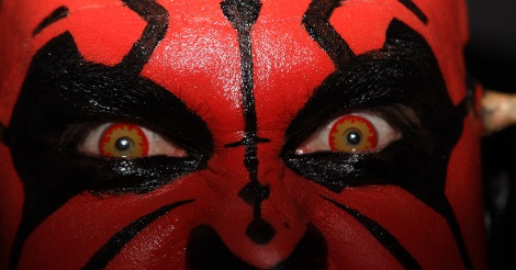 Darth Maul arca és szemei közelről