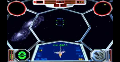 Screenshot a Tie Fighter c. Star Wars játékból